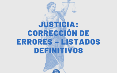 Justicia: Corrección De Errores – Listados Definitivos